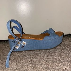 Chunky Blue Sandals